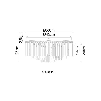 Globo - Plafonieră 5xE27/60W/230V Ø 50 cm