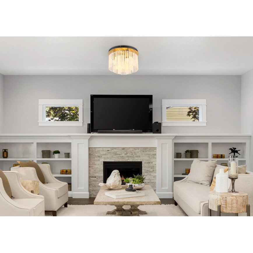 Globo - Plafonieră 5xE14/40W/230V Ø 32 cm auriu