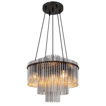 Globo - Lustră suspendată pe cablu 5xE27/60W/230V neagră