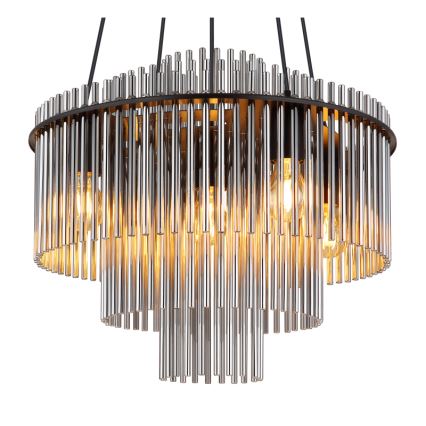 Globo - Lustră suspendată pe cablu 5xE27/60W/230V neagră