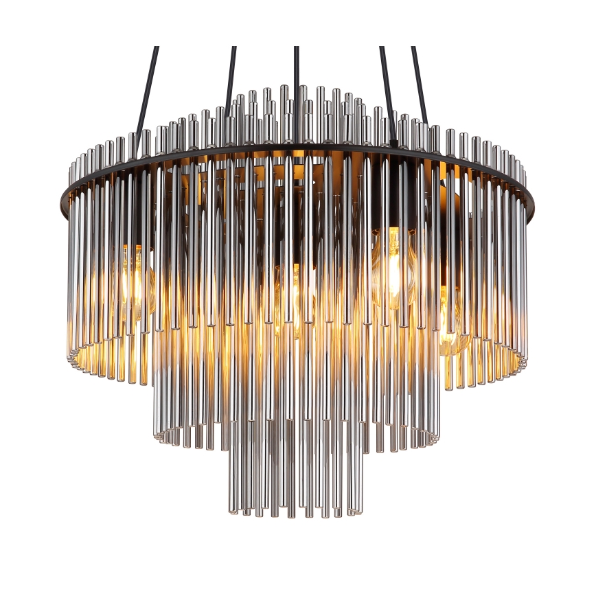 Globo - Lustră suspendată pe cablu 5xE27/60W/230V neagră