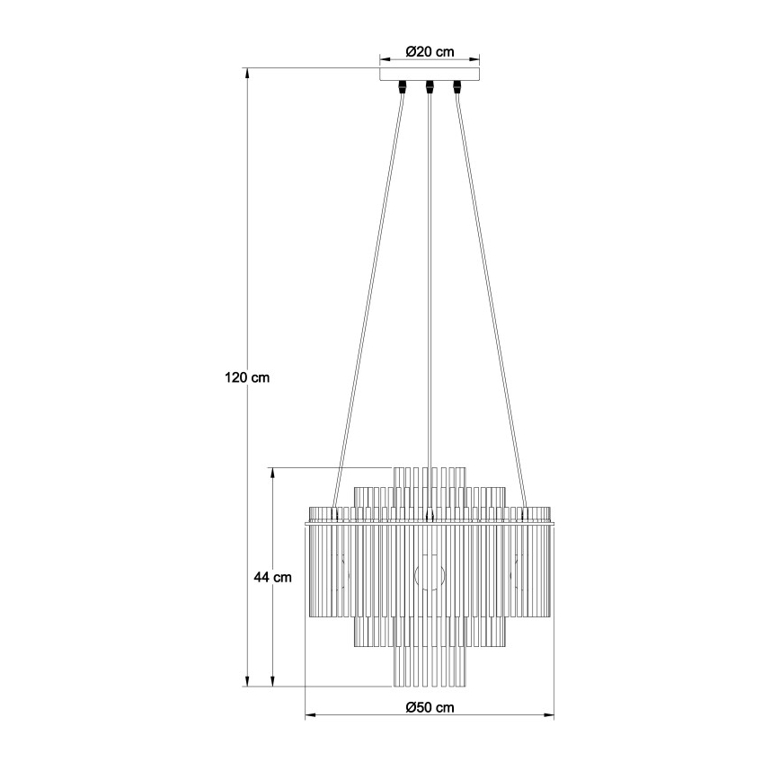 Globo - Lustră suspendată pe cablu 5xE27/60W/230V neagră