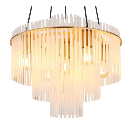 Globo - Candelabru suspendat pe cablu 5xE27/60W/230V auriu