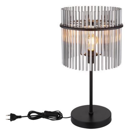 Globo - Lampă de masă 1xE27/60W/230V, Ø 30 cm, neagră