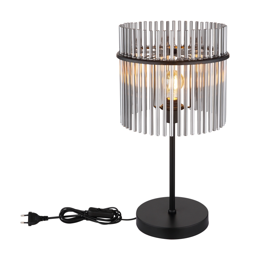 Globo - Lampă de masă 1xE27/60W/230V, Ø 30 cm, neagră