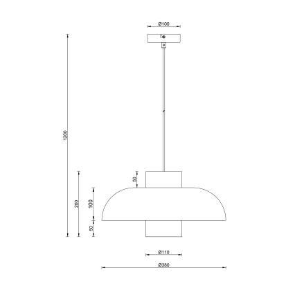 Globo - Lampă suspendată pe cablu 1xE27/60W/230V neagră