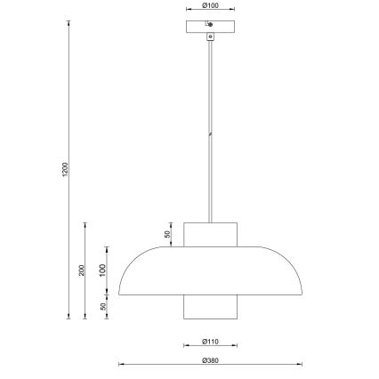 Globo - Lampă suspendată pe cablu, 1xE27/60W/230V