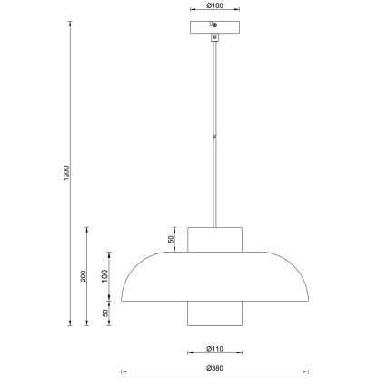 Globo - Lampă suspendată pe cablu, 1xE27/60W/230V