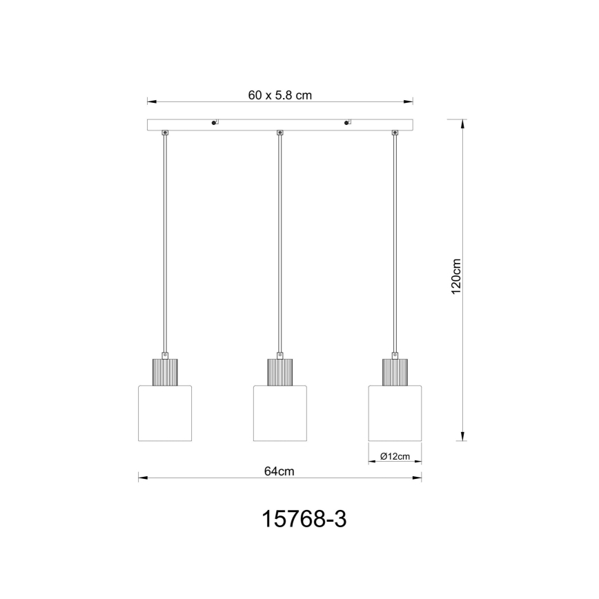 Globo - Lustră suspendată pe cablu 3xE27/25W/230V