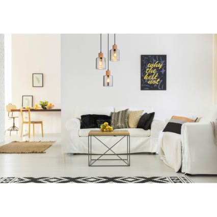 Globo - Lustră suspendată pe cablu, 3xE27/25W/230V, Ø 30 cm