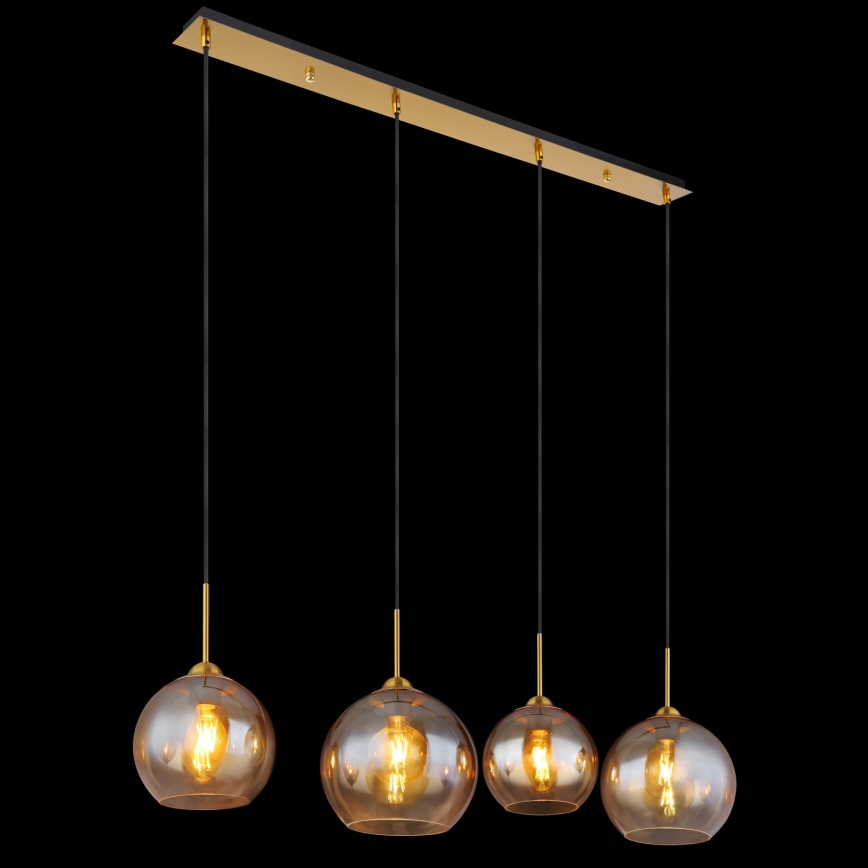 Globo - Lustră pe cablu 4xE27/60W/230V alamă