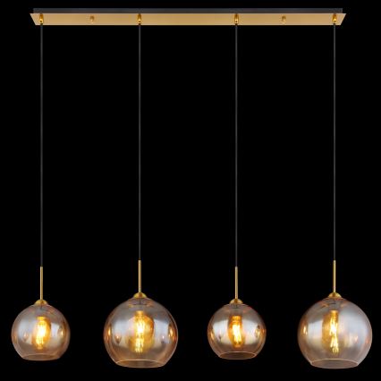 Globo - Lustră pe cablu 4xE27/60W/230V alamă