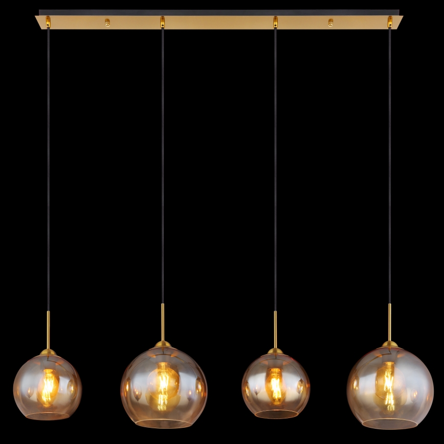Globo - Lustră pe cablu 4xE27/60W/230V alamă