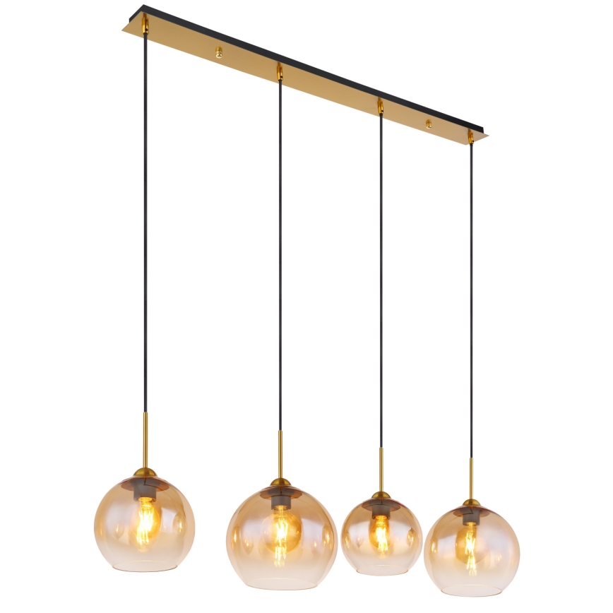 Globo - Lustră pe cablu 4xE27/60W/230V alamă