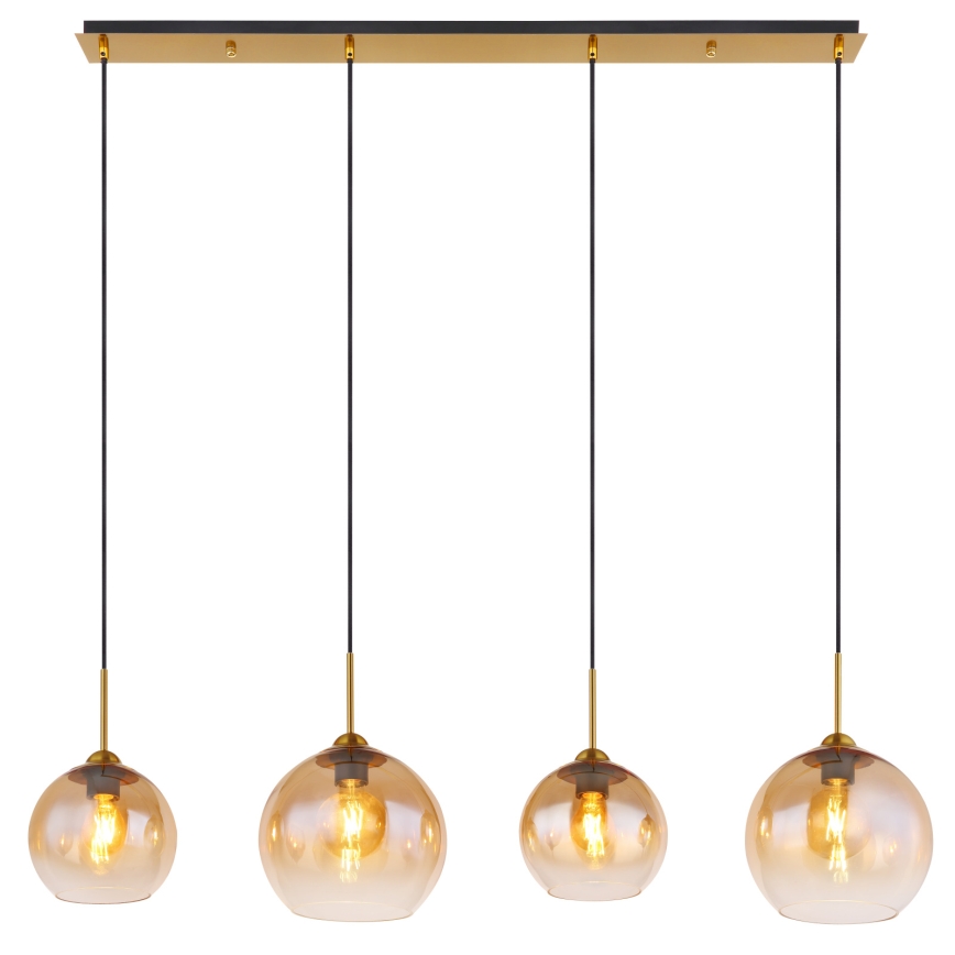 Globo - Lustră pe cablu 4xE27/60W/230V alamă
