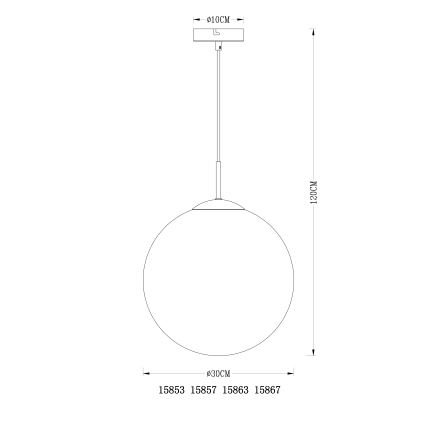 Globo - Lustră pe cablu 1xE27/40W/230V