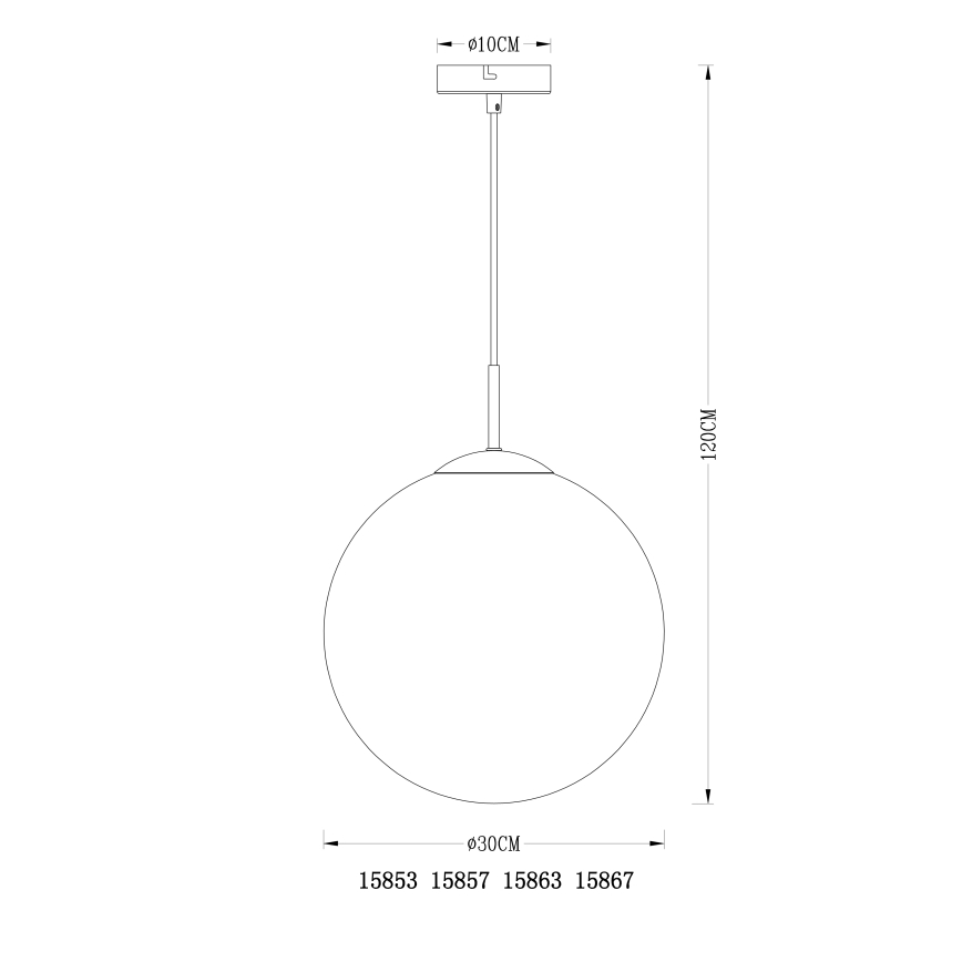 Globo - Lustră pe cablu 1xE27/40W/230V