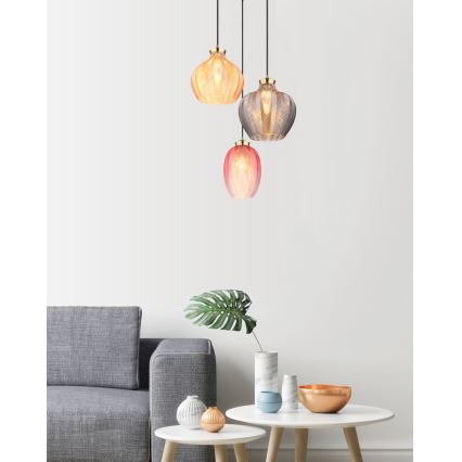 Globo - Lustră suspendată pe cablu 3xE27/60W/230V Ø 45 cm