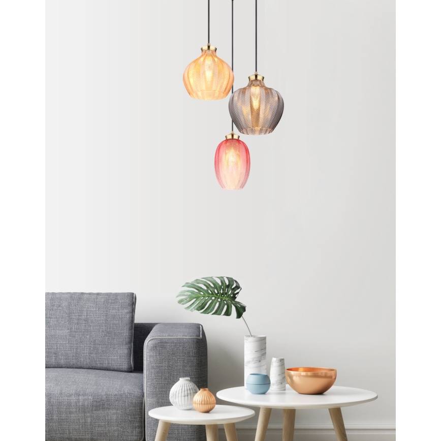 Globo - Lustră suspendată pe cablu 3xE27/60W/230V Ø 45 cm