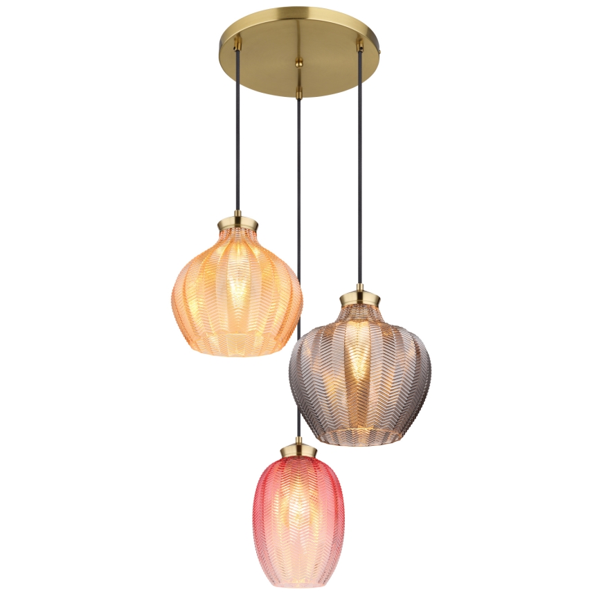 Globo - Lustră suspendată pe cablu 3xE27/60W/230V Ø 45 cm