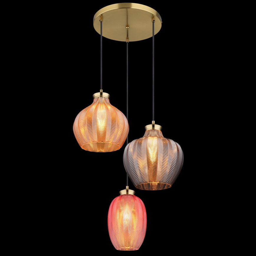 Globo - Lustră suspendată pe cablu 3xE27/60W/230V Ø 45 cm