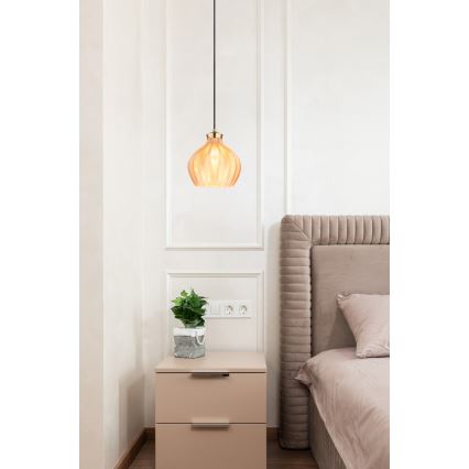 Globo - Lustră suspendată pe cablu 1xE27/60W/230V Ø 22 cm, aurie