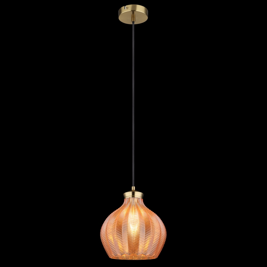 Globo - Lustră suspendată pe cablu 1xE27/60W/230V Ø 22 cm, aurie