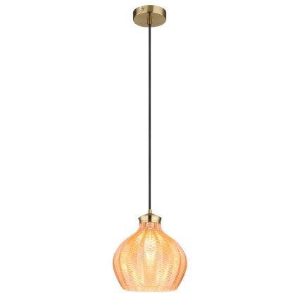 Globo - Lustră suspendată pe cablu 1xE27/60W/230V Ø 22 cm, aurie