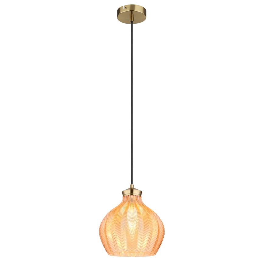 Globo - Lustră suspendată pe cablu 1xE27/60W/230V Ø 22 cm, aurie