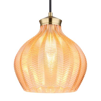 Globo - Lustră suspendată pe cablu 1xE27/60W/230V Ø 22 cm, aurie