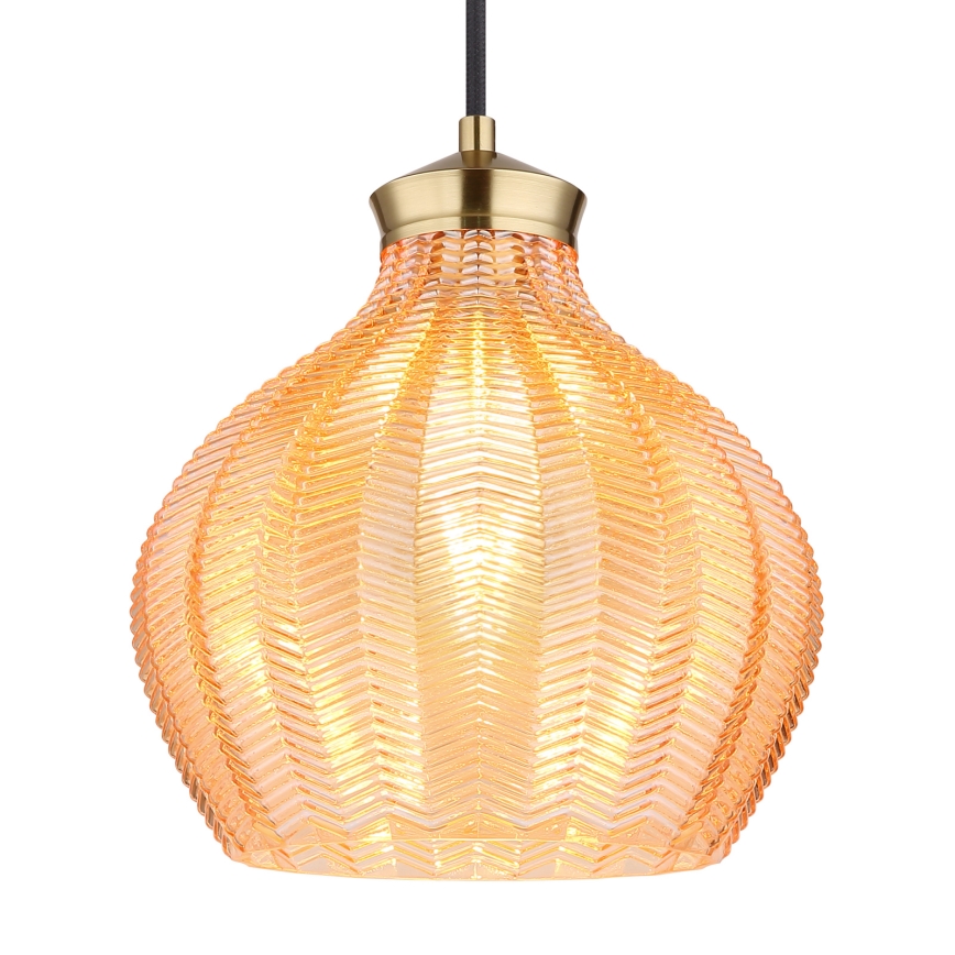 Globo - Lustră suspendată pe cablu 1xE27/60W/230V Ø 22 cm, aurie