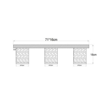 Globo - Plafonieră 3xE27/40W/230V