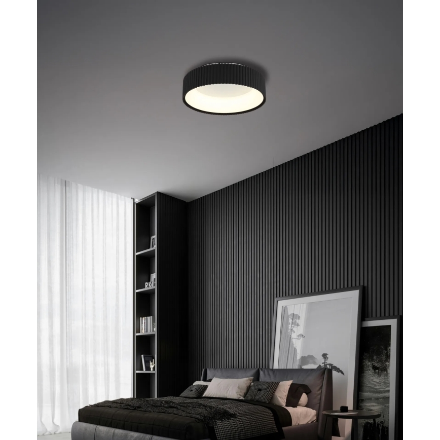 Globo - Plafonieră LED/45W/230V 2700/4000/6000K Ø 46 cm neagră