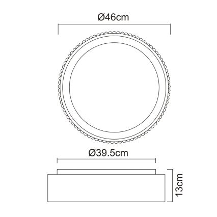 Globo - Plafonieră LED/45W/230V 2700/4000/6000K, Ø 46 cm, albă
