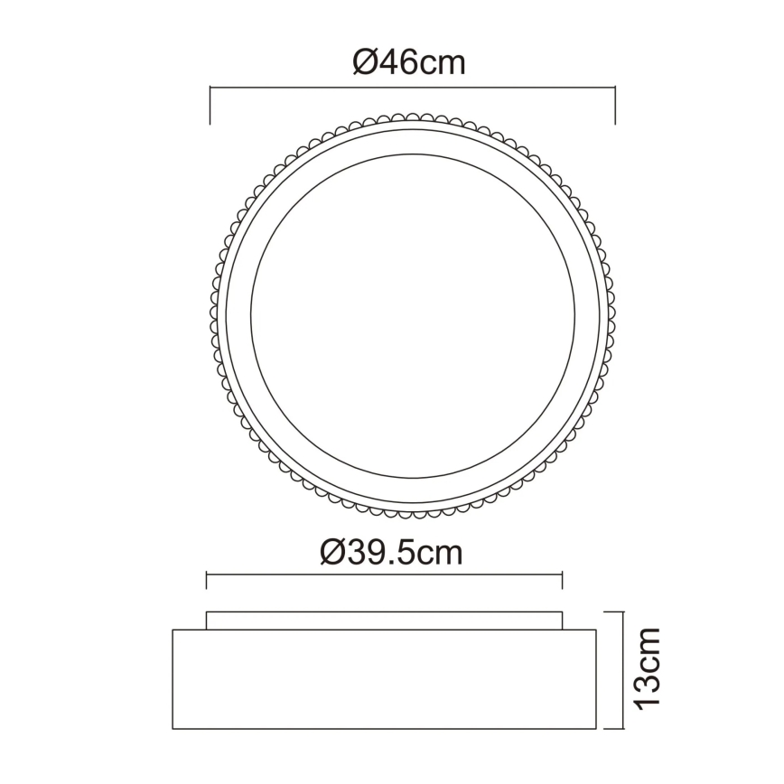 Globo - Plafonieră LED/45W/230V 2700/4000/6000K, Ø 46 cm, albă