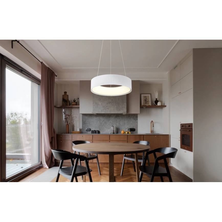 Globo - Lustru LED suspendat pe cablu LED/45W/230V 2700/4000/6000K Ø 46 cm alb