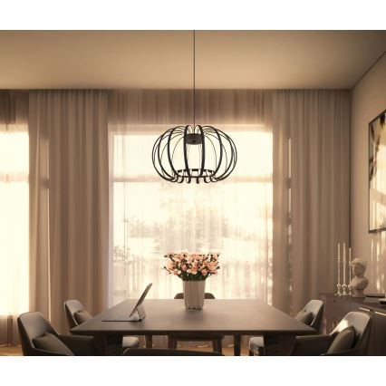 Globo - Lustră LED dimerizabilă suspendată pe cablu, LED/40W/230V, 3000K, neagră