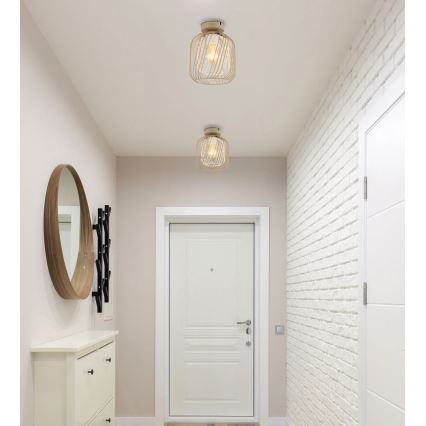 Globo - Plafonieră 1xE27/40W/230V, Ø 18 cm, bej/alb