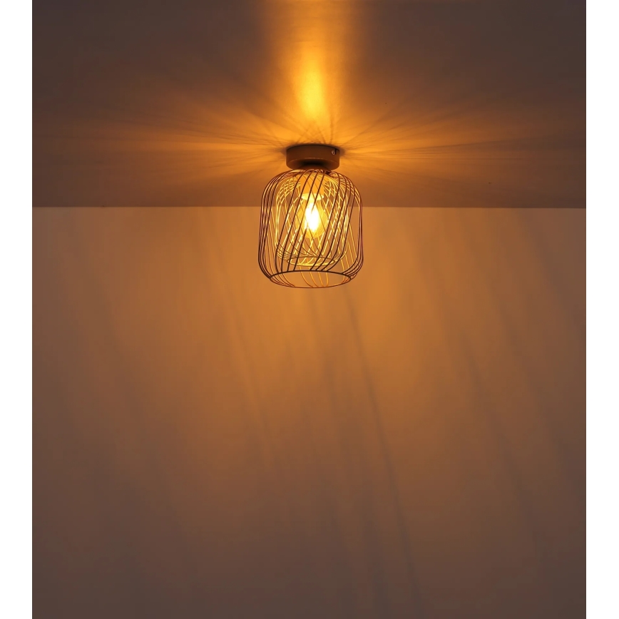 Globo - Plafonieră 1xE27/40W/230V, Ø 18 cm, bej/alb