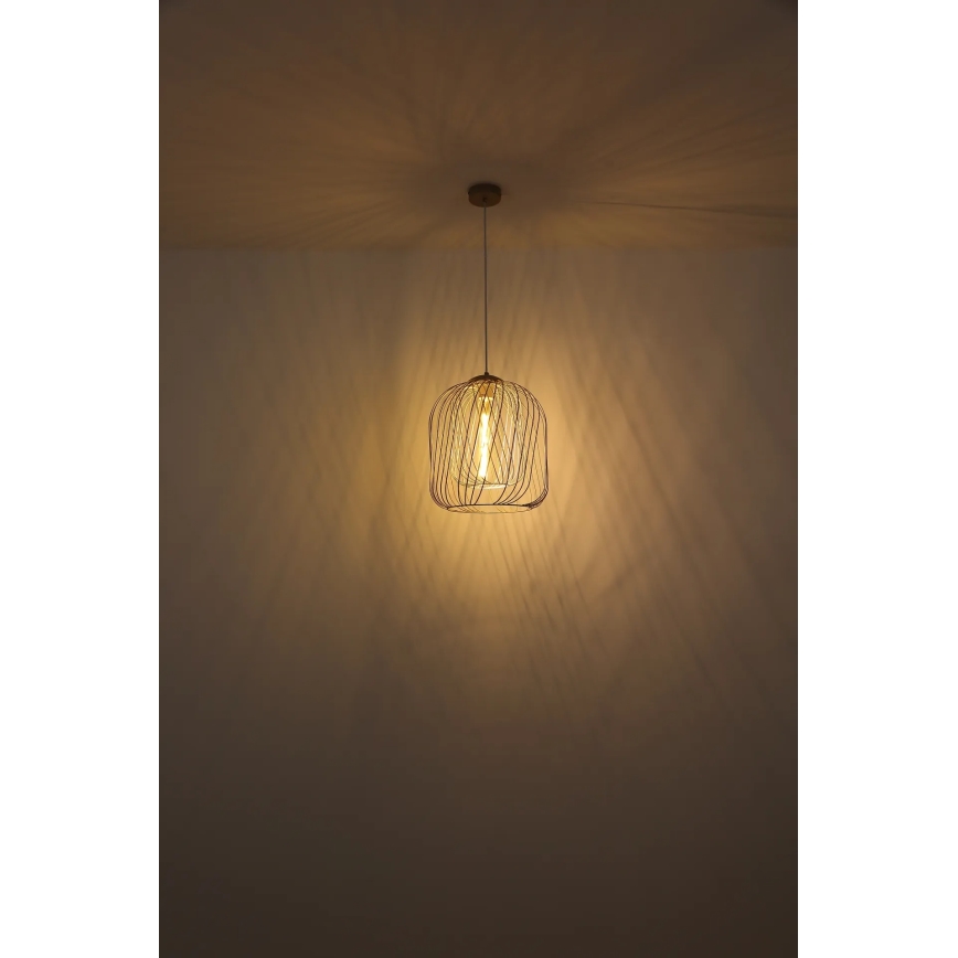 Globo - Lustră cu cablu 1xE27/40W/230V, Ø 35 cm, bej/alb