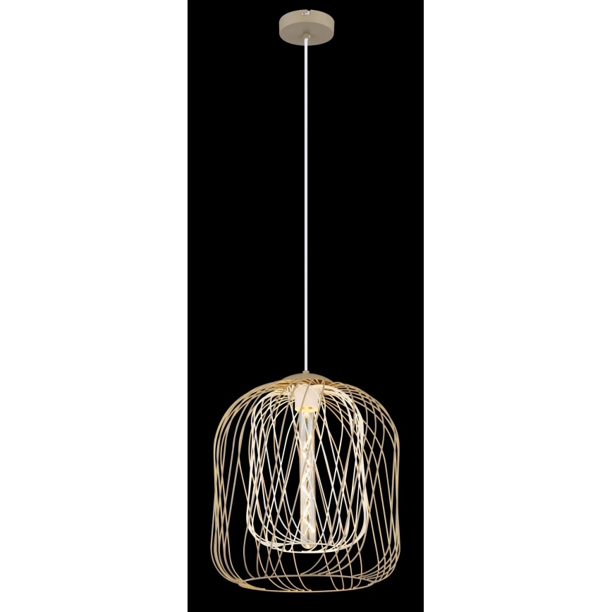 Globo - Lustră cu cablu 1xE27/40W/230V, Ø 35 cm, bej/alb