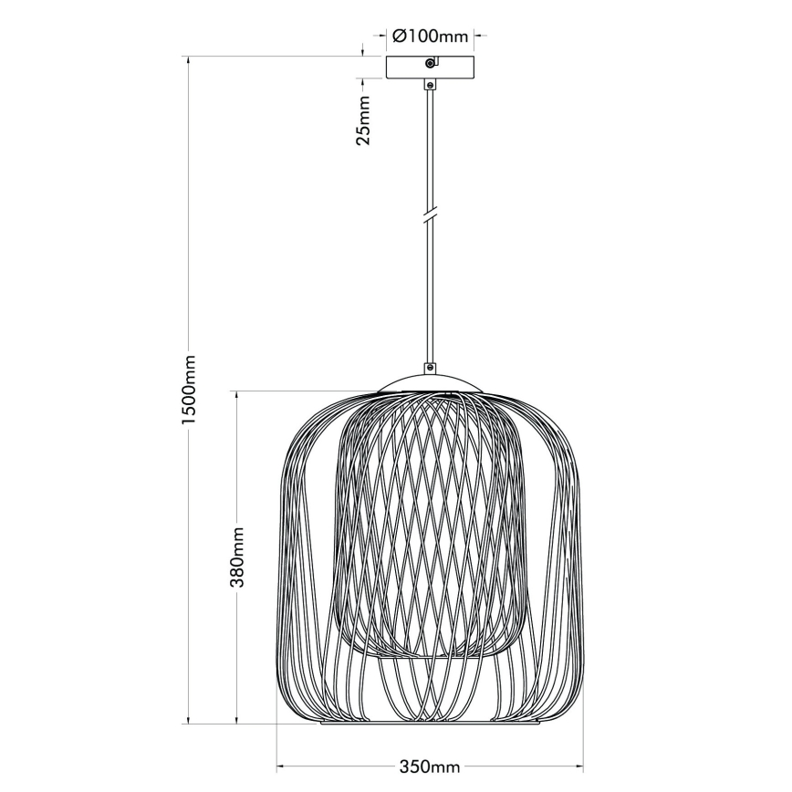 Globo - Lustră cu cablu 1xE27/40W/230V, Ø 35 cm, bej/alb