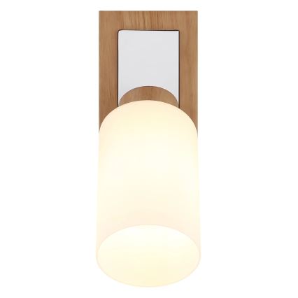 Globo - Aplica de perete cu spot 1xE27/60W/230V stejar/alb