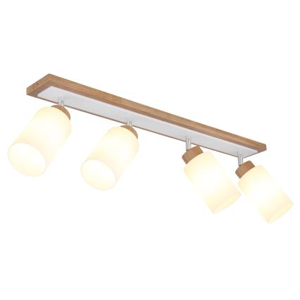 Globo - Corp de iluminat tip spot 4xE27/60W/230V stejar/alb