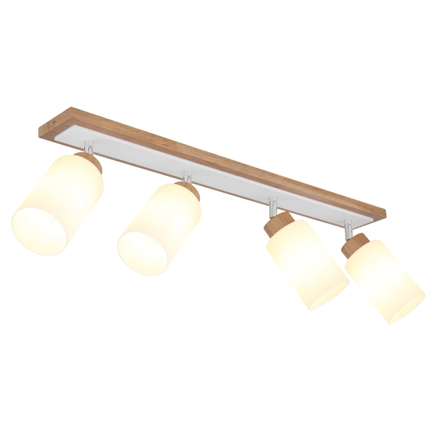 Globo - Corp de iluminat tip spot 4xE27/60W/230V stejar/alb