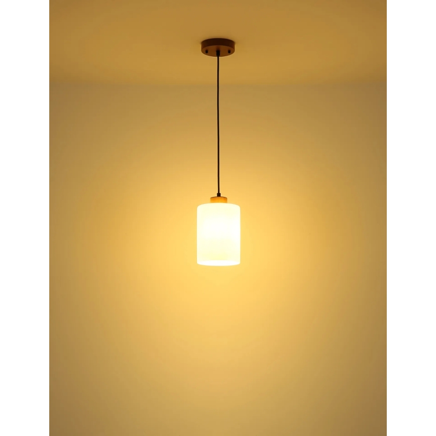 Globo - Lampă suspendată pe cablu 1xE27/60W/230V bej/alb