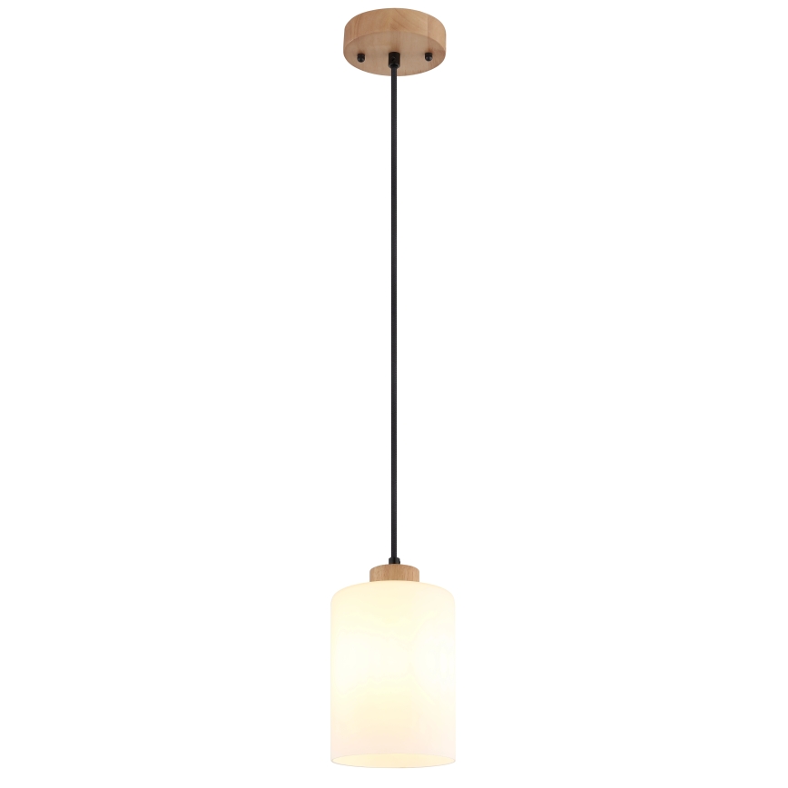 Globo - Pendul pe cablu 1xE27/60W/230V stejar/alb