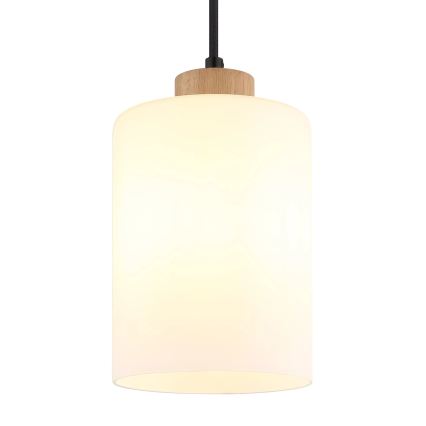 Globo - Pendul pe cablu 1xE27/60W/230V stejar/alb