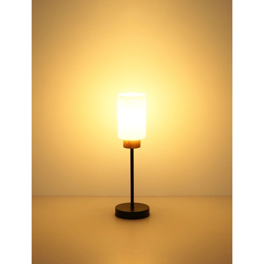Globo - Lampă de masă 1xE27/60W/230V negru/alb