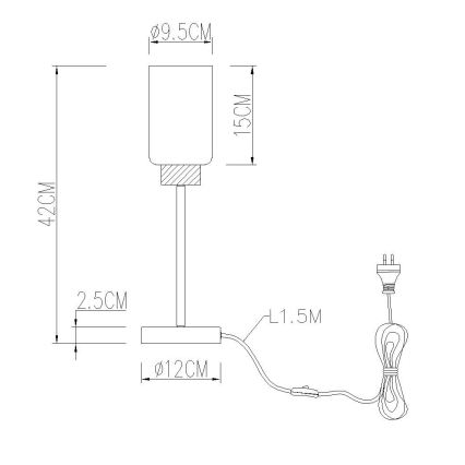 Globo - Lampă de masă 1xE27/60W/230V negru/alb